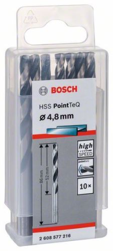 BOSCH Spiraalboor HSS PointTeQ 4,8 mm 2608577164