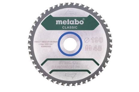 METABO Zaagblad Classic 190 x 30 mm, 48 tanden 628682000