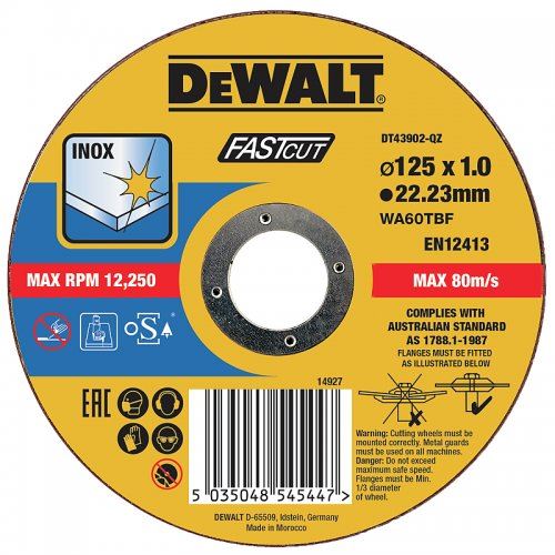 DeWALT Snijschijf 125 x 22,2 x 1,0 mm DT43902