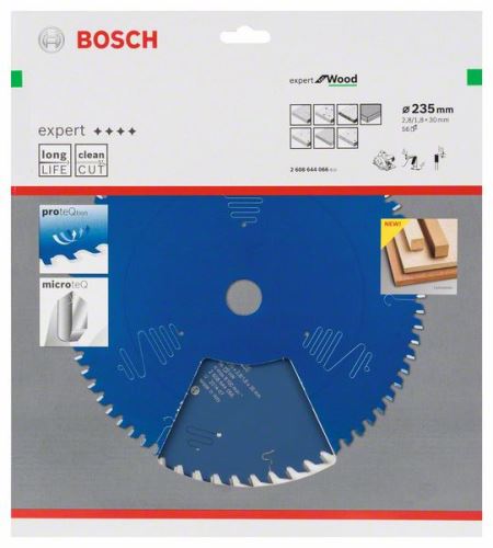 BOSCH Zaagblad Expert voor Hout 235 x 30 x 2,8 mm, 56 2608644066