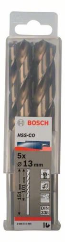 BOSCH Boren voor metaal HSS-Co, DIN 338 13 x 101 x 151 mm (5 stuks) 2608585905