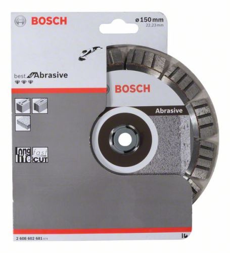 BOSCH Diamantdoorslijpschijf Best for Abrasive 150 x 22,23 x 2,4 x 12 mm 2608602681