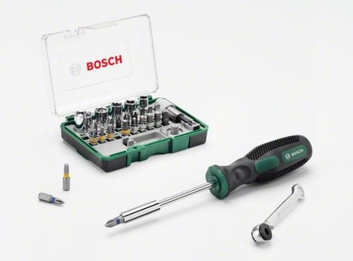 BOSCH 27-delige ratelset + handschroevendraaier 2607017331