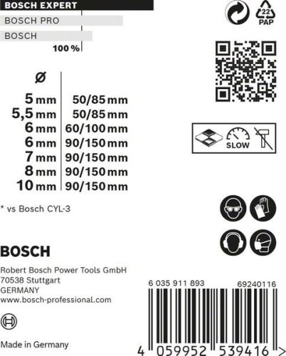 BOSCH EXPERT CYL-9 MultiConstruction 5/5.5/6/6/7/8/10 (7 stuks) 2608900648