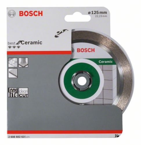 BOSCH Diamantdoorslijpschijf Best for Ceramic 125 x 22,23 x 1,8 x 10 mm 2608602631