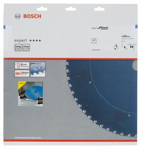 BOSCH Cirkelzaagblad Expert for Steel 305 x 25,4 x 2,6 mm, 80 2608643061