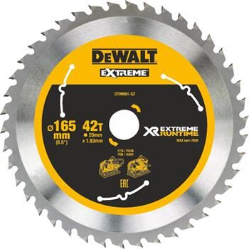 DeWALT Zaagblad (ideaal voor FLEXVOLT zagen) 165 x 20 mm, 42 tanden DT99561