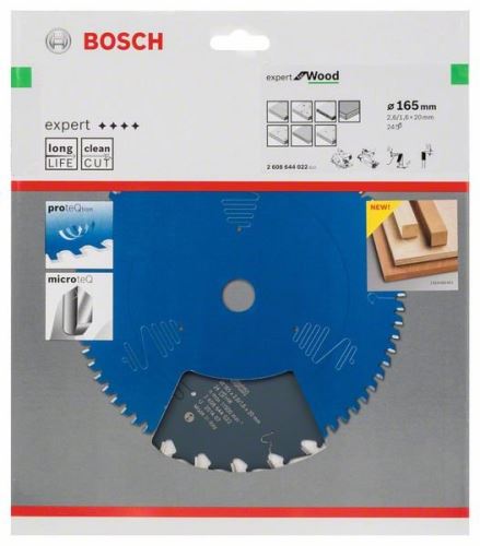 BOSCH Zaagblad Expert voor Hout 165 x 20 x 2,6 mm, 24 2608644022