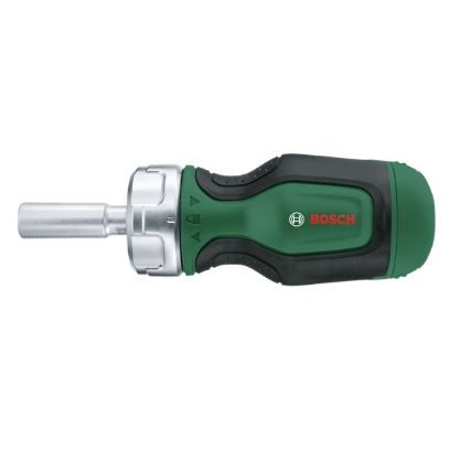 BOSCH Korte ratelschroevendraaier met 6 bits 1600A027PK