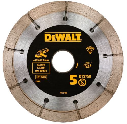 DeWALT diamantgroefblad, dubbel, 125 mm (segmenthoogte 6,3 mm) DT3758