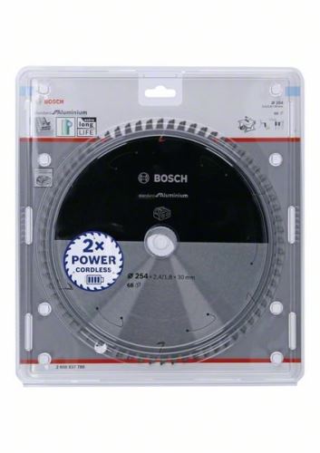 BOSCH Zaagblad voor accuzagen; Standaard voor aluminium 254x30x2,4/1,8x68T 2608837780