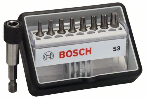 BOSCH (8+1) delige set schroevendraaierbits Robust Line, S Extra-Hart 25 mm, (8+1) delige set 2607002562