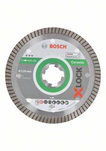 BOSCH X-LOCK Diamantdoorslijpschijf Best for Ceramic Extraclean Turbo-systeem 125 x 22,23 x 1,4 x 7 mm 2608615132