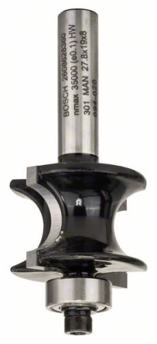 BOSCH Halfronde profielfrees 8 mm, R1 6 mm, L 19 mm, G 63 mm 2608628360