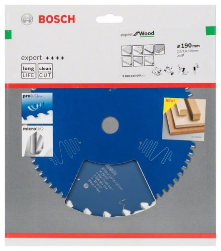 BOSCH Zaagblad Expert voor Hout 190 x 20 x 2,6 mm, 24 2608644044