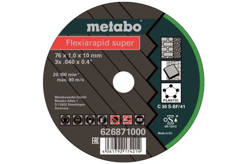 METABO Doorslijpschijf, universeel (5 stuks) 76x1,0x10mm 626871000