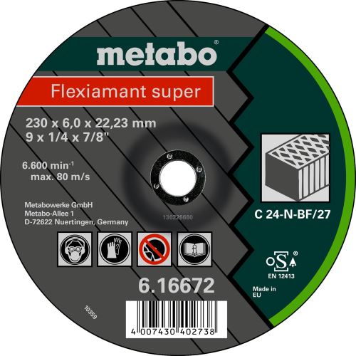 METABO Schuurschijf Flexiamant super 150x6,0x22,23 steen, SF 27 - 616654000 616654000