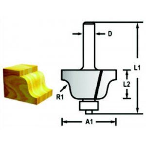 MAKITA Profielfrees met gelagerde schacht 6 mm, 25,4x9,5x52 mm D-48804