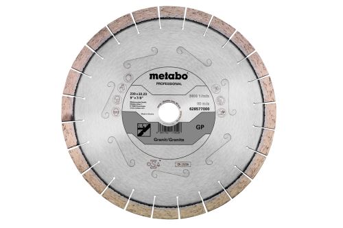 METABO Diamantdoorslijpschijf Dia-TS230x22,23 mm - GP, Graniet, Professioneel 628577000