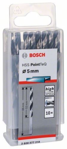 BOSCH Spiraalboor HSS PointTeQ 5,0 mm 2608577165