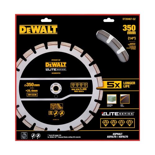 DeWALT DIA ELITE serie 350 mm doorslijpschijf voor asfalt/beton DT20467