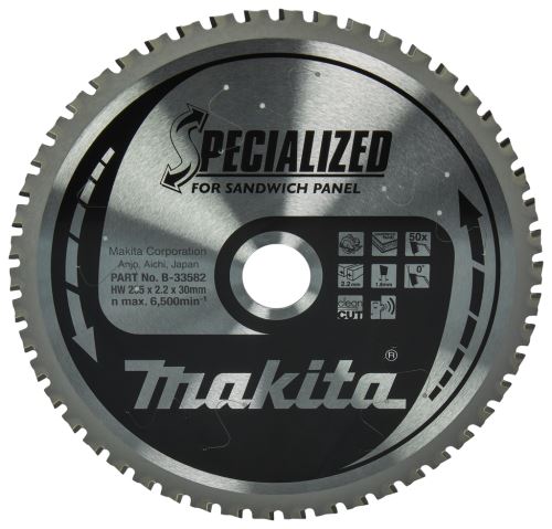 MAKITA sandwichpaneelzaagblad SPECIALIZED 235x2,2x30 mm 50 tanden B-33582