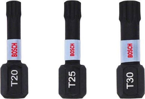 BOSCH Set T20, T25, T30 bits 25 mm, 3 stuks 2608522479