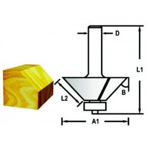 MAKITA Facet-/kantenfrees met gelagerde schacht 6 mm, 25,4x11x51 mm D-48658