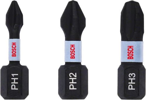 BOSCH Set PH1, PH2, PH3 bits 25 mm, 3 stuks 2608522470