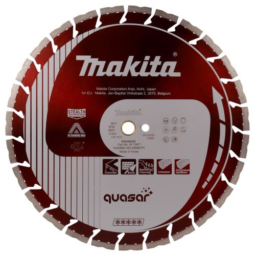 MAKITA diamantdoorslijpschijf Quasar 400x20/25,4 mm B-13471