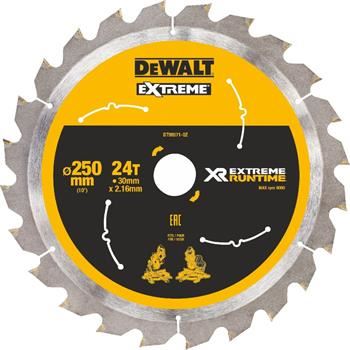 DeWALT Zaagblad (ideaal voor FLEXVOLT zagen) 250 x 30 mm, 24 tanden DT99571