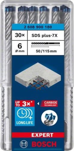 BOSCH EXPERT boor SDS plus-7X, 6x50x115 30 stuks 2608900180