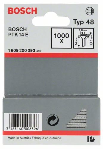 BOSCH Nagels, type 48 1,8 x 1,45 x 14 mm (1000 stuks) 1609200393