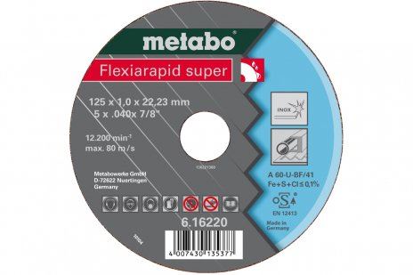 METABO Schuurschijf Flexiarapid SUPER 105 x 1,0 x 16,0 INOX, TF 41 616210000