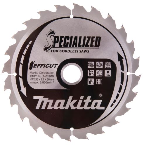 MAKITA houtzaagblad Efficut 230x2,2x30 mm 24 tanden E-01909