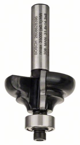 BOSCH Profielfrees C 8 mm, R1 4,8 mm, B 9,5 mm, L 14 mm, G 57 mm 2608628396