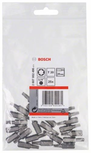 BOSCH Schroevendraaierbit extra hard Extra-Hart T20, 25 mm (25 stuks) 2607002496