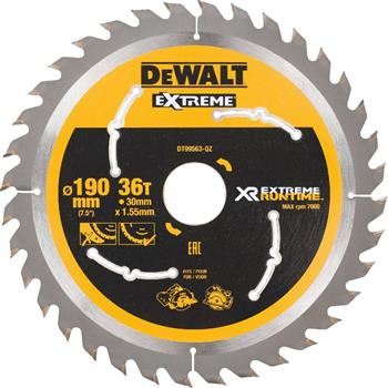 DeWALT Zaagblad (ideaal voor FLEXVOLT zagen) 190 x 30 mm, 36 tanden DT99563