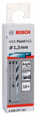 BOSCH Spiraalboor HSS PointTeQ 1,3 mm (10 stuks) 2608577181