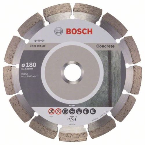 BOSCH Diamantdoorslijpschijf Standaard voor Beton 180 x 22,23 x 2 x 10 mm 2608602199