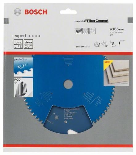 BOSCH Zaagblad Expert voor Vezelcement 165 x 20 x 2,2 mm, 4 2608644122