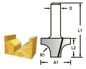 MAKITA Profielfreesschacht 8 mm, 25,4x16x48 mm D-48169