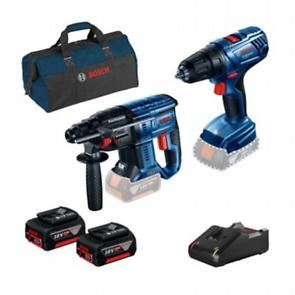 Bosch Professional set: accuboorhamer GBH 180-LI + accuboormachine GSR 180-LI + 2x accu GBA 18V 4,0Ah + zak in kartonnen doos 0615990M31