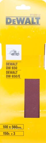 DeWALT Schuurband 100 x 560 mm, P150 (3 stuks) DT3318