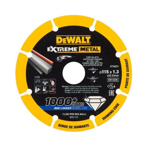 DeWALT Diamantzaagblad EXTREME METAAL 180 x 1,5 mm DT40254