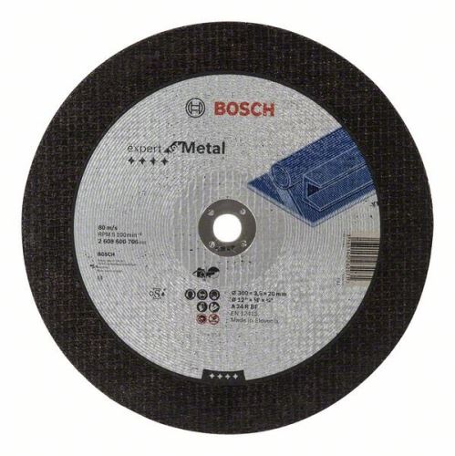 BOSCH Doorslijpschijf recht Expert for Metal A 24 R BF, 300 mm, 20,00 mm, 3,5 mm 2608600706