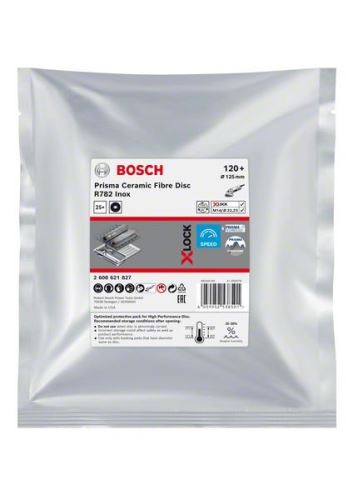 BOSCH EXPERT PRISMA X-LOCK fiberschijf R782,125,P120,25 stuks 2608621827