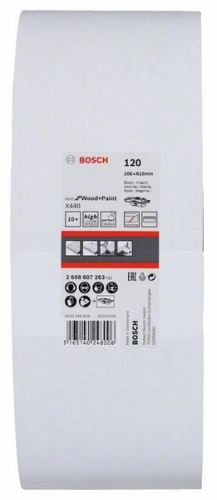 BOSCH 10-delige schuurbandenset X440 100 x 610 mm, 120 2608607263