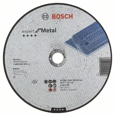 BOSCH Doorslijpschijf recht Expert for Metal A 30 S BF, 230 mm, 3,0 mm 2608600324