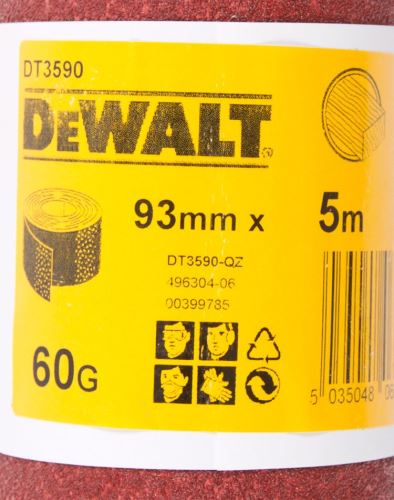 DeWALT schuurpapierrol P80, 25 mx 93 mm DT3596